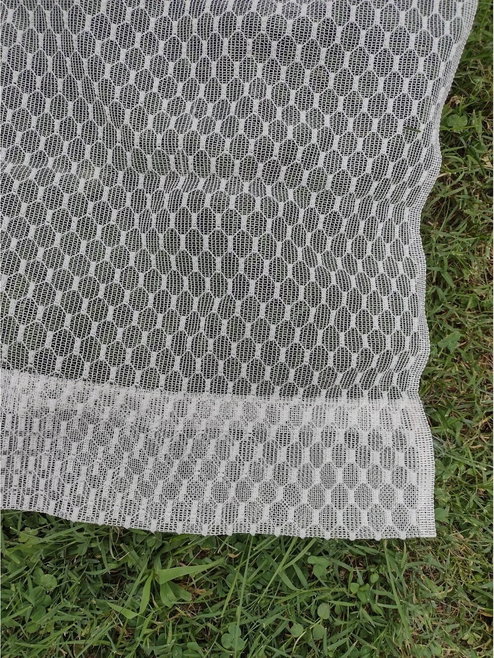 Curtains Vintage 60s Sheer Honeycomb Chenille Texture 39x78 Rod Pocket Pair